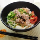 豆乳仕立ての冷やし！豚しゃぶうどん